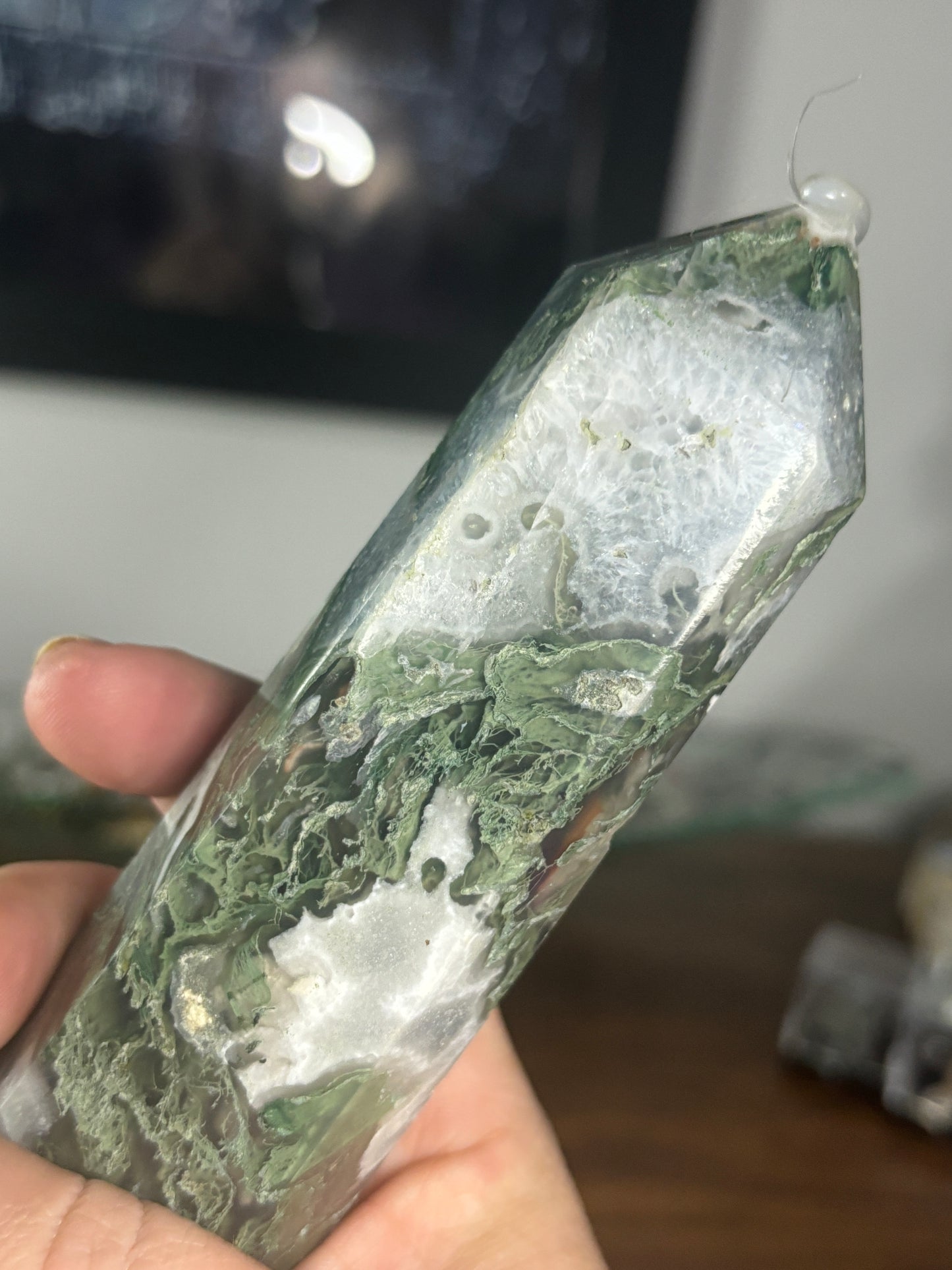 Moss agate tower XL