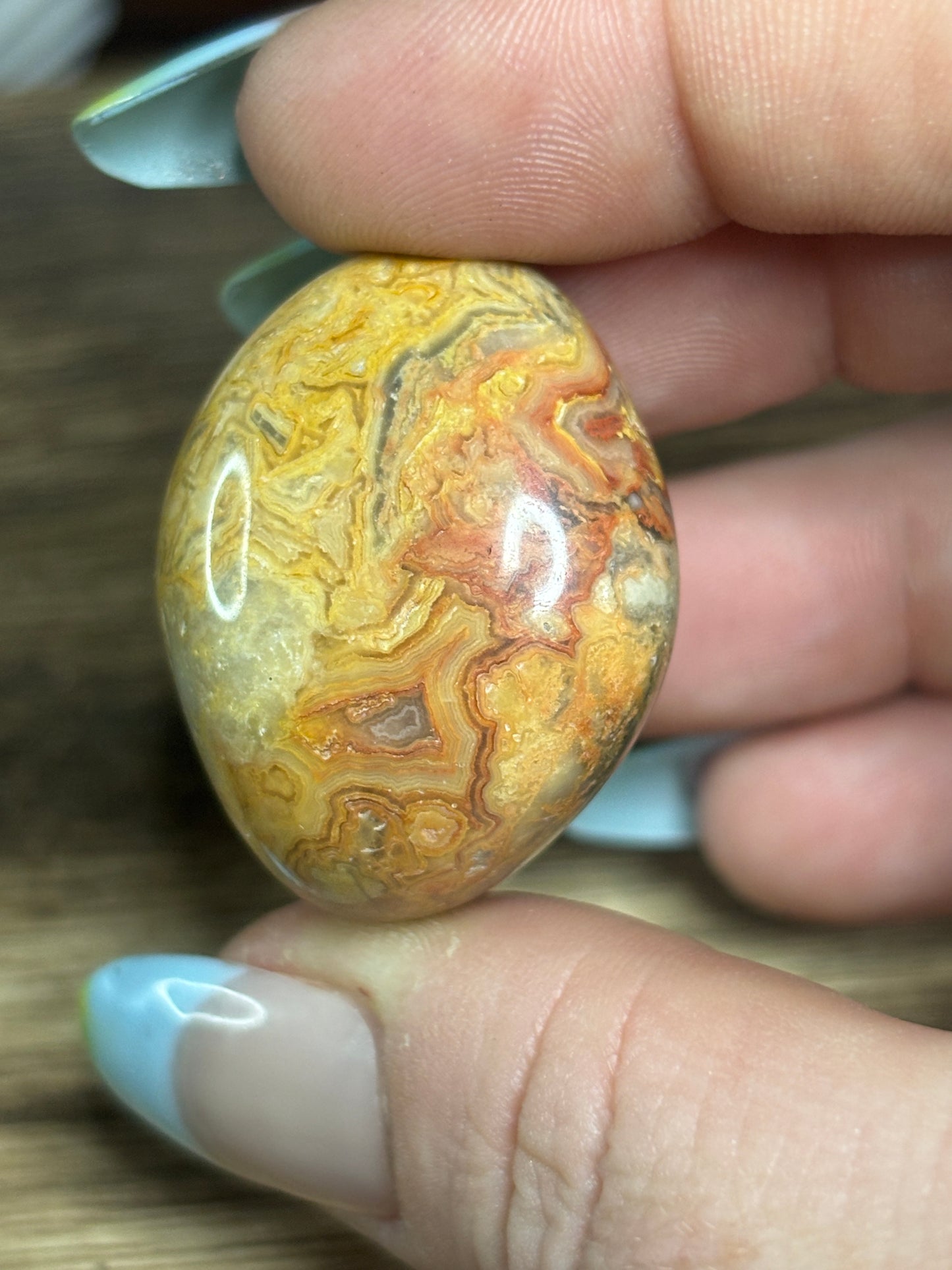 Crazy lace agate tumble stone