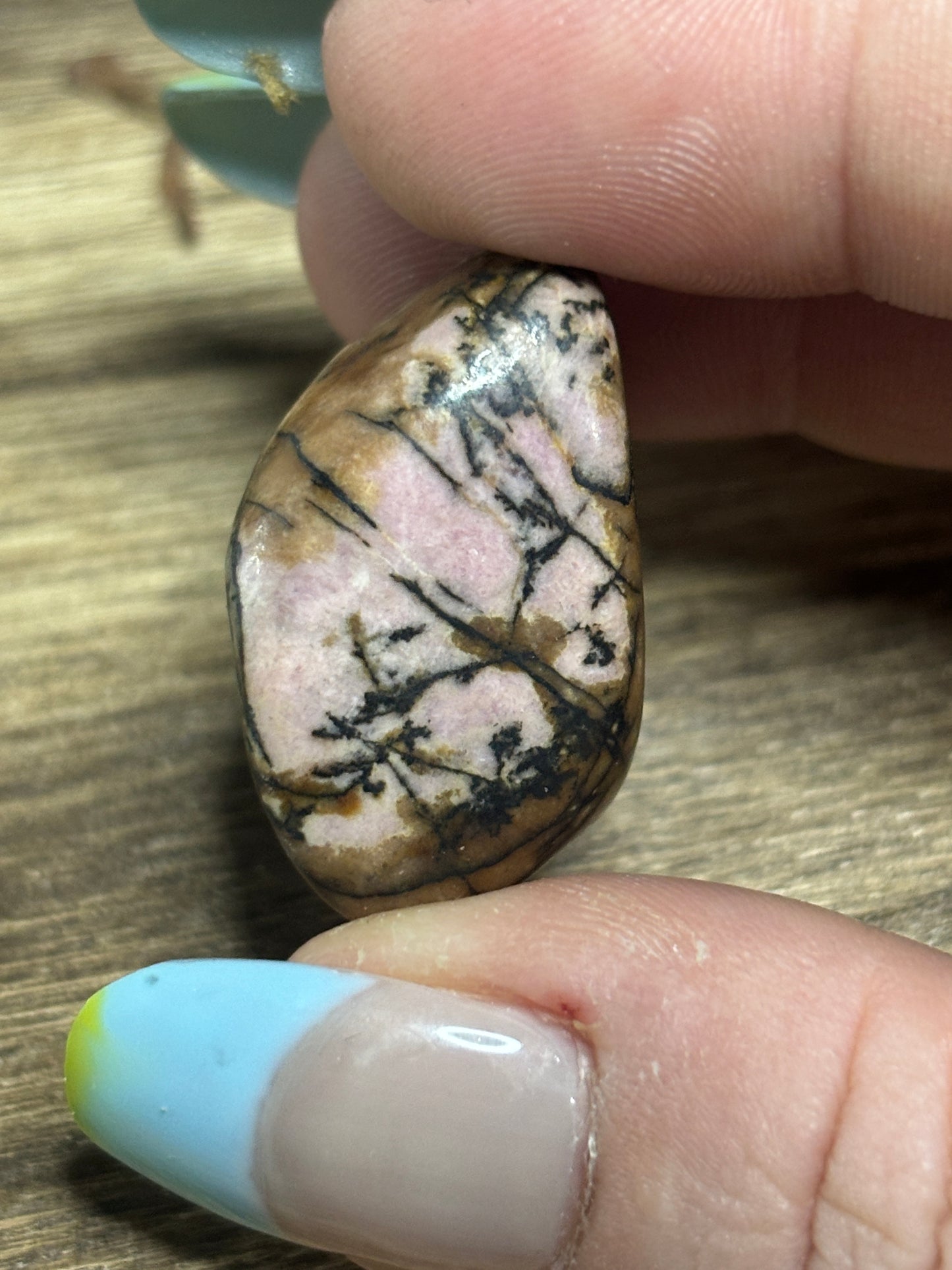 Rhodonite tumble stone