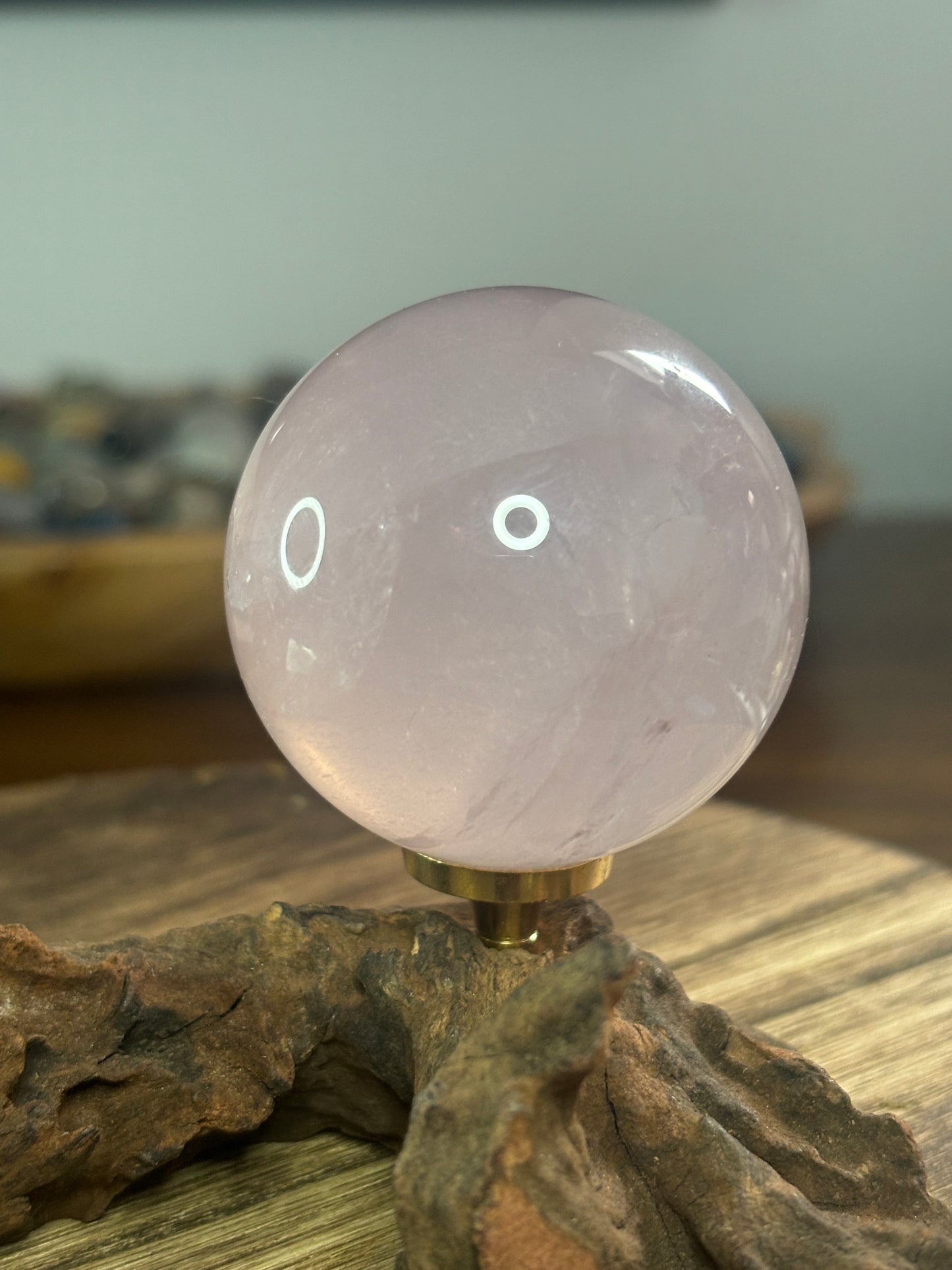 Rose quartz sphere