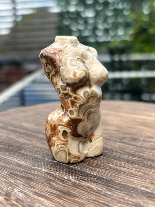 Amber calcite lady body
