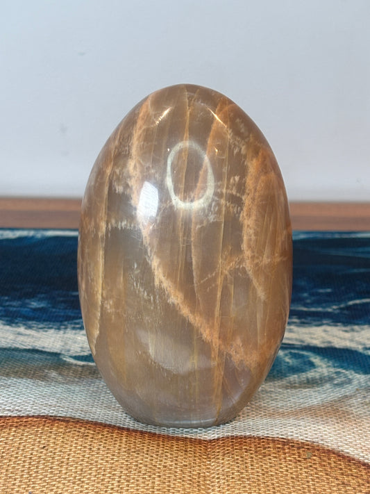 Peach Moonstone dome shaped free form
