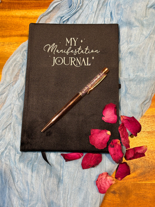 Manifestation journal with Amethyst pen