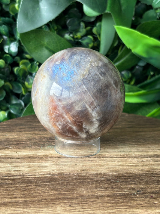 Sunstone in moonstone sphere