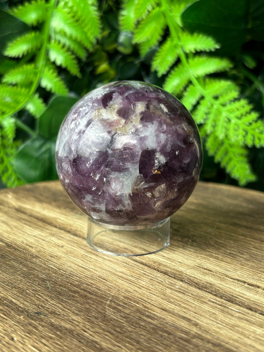 Gemmy Lepidolite sphere