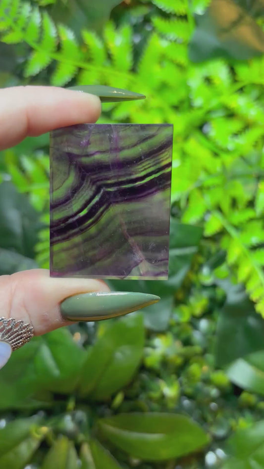 Rainbow Fluorite ‘window’ slab